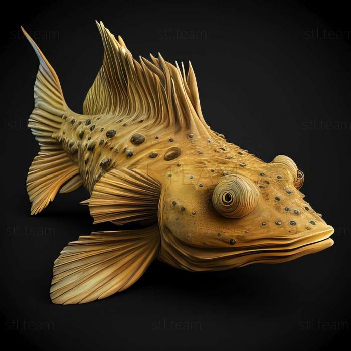 3D модель Риба анциструс кларо (STL)